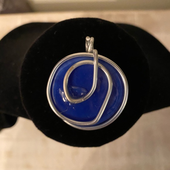 Freeform Blue Lapis Pendant - Picture 2 of 2